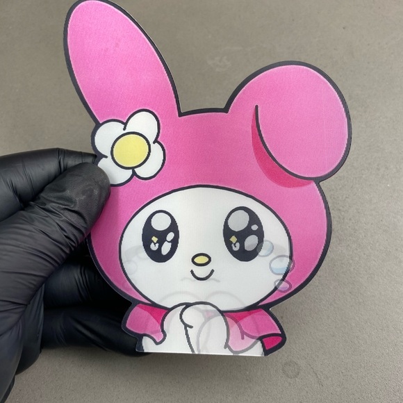 Sanrio My Melody Hello Kitty 3D Lenticular Motion Car Sticker Decal Peeker - Picture 3 of 4